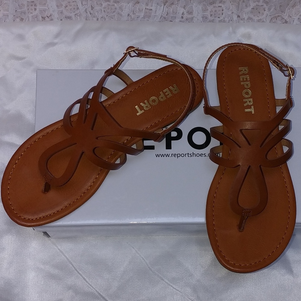 Report Goldy Tan Thong Womens Sandal Sz.6M
